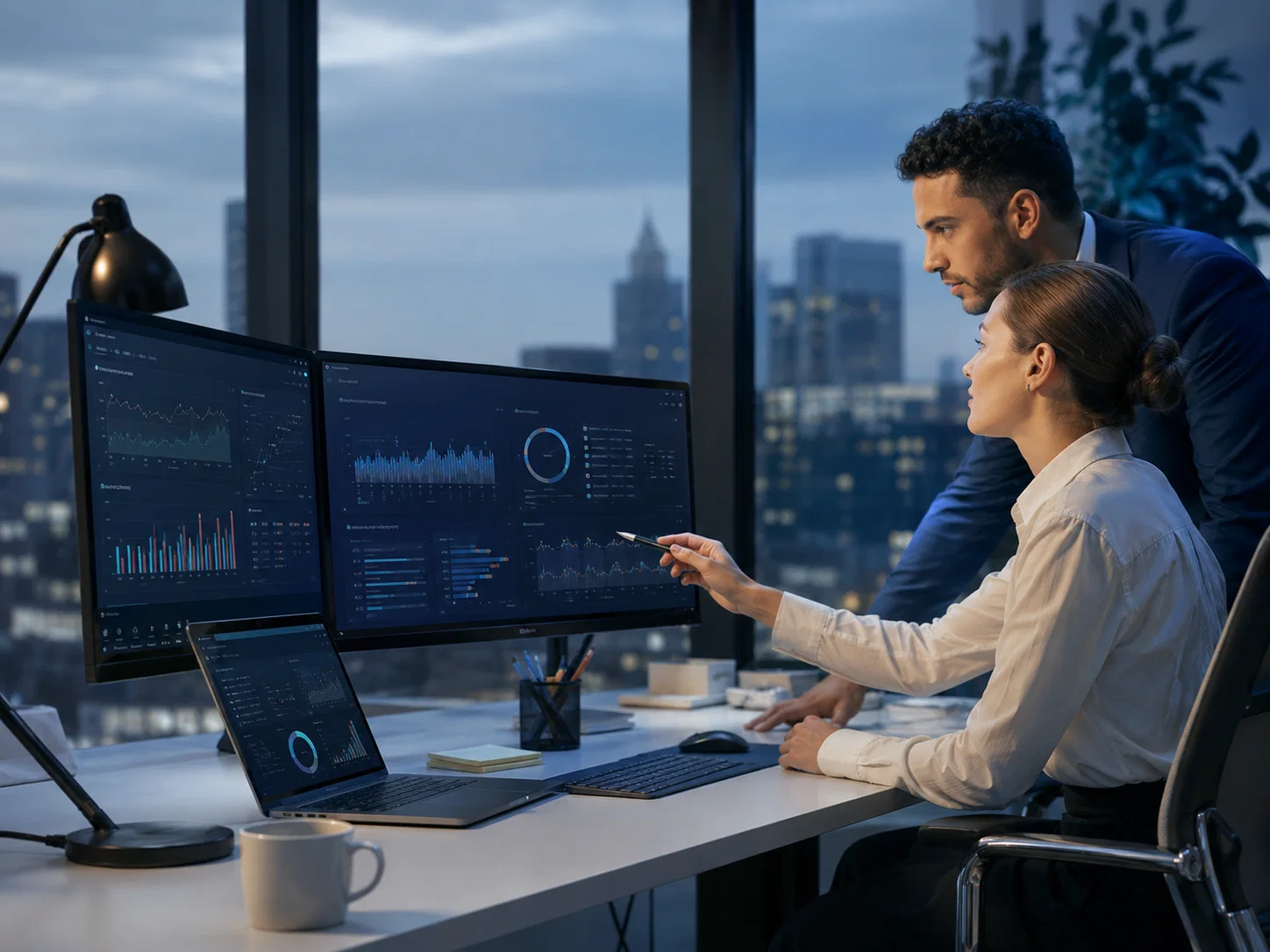Painéis e dashboards em ambiente corporativo